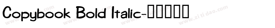 Copybook Bold Italic字体转换